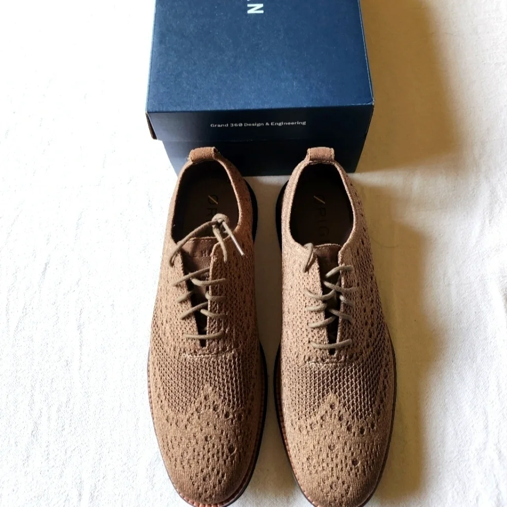Cole Haan Original Grand Stitchlight Wingtip Oxford Choc Truffle Sz 8.5 Shoes‎
